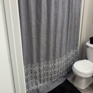 Gray Linen Shower Curtain